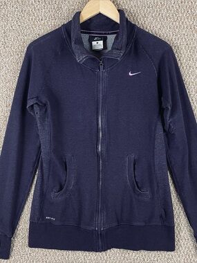 Nike Jacket Womans Large Dri-Fit Element Running Full Zip Reflective T577